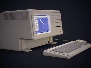 apple macintosh xl old computer low-poly 3D Model