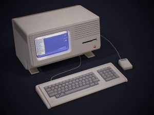 apple macintosh xl old computer low-poly 3D Model