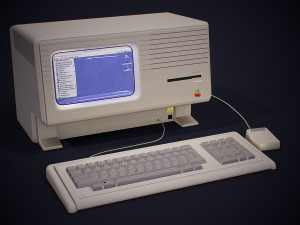apple macintosh xl old computer low-poly 3D Model