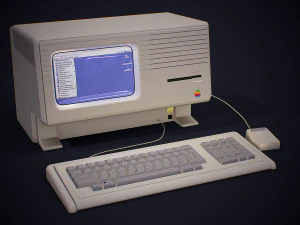 apple macintosh xl old computer low-poly 3D Model