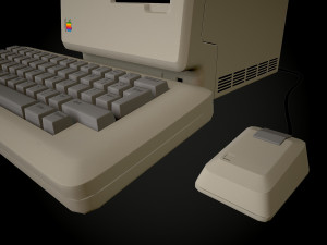 apple macintosh 128k retro computer low-poly 3D Model