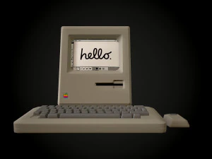 apple macintosh 128k retro computer low-poly 3D Model