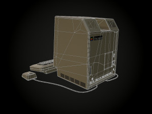 apple macintosh 128k retro computer low-poly 3D Model