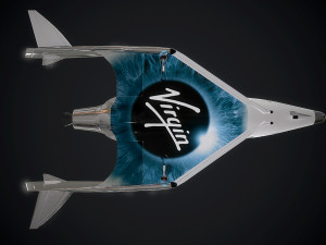 virgin galactic spaceship low-poly 3D 模型