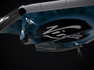 virgin galactic spaceship low-poly 3D 模型