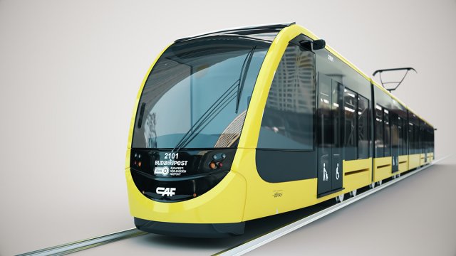 caf urbos tram 4k texture pbr ready low-poly Modelo 3D .c4d .max .obj .3ds .fbx .stl .blend 