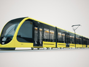 caf urbos tram 4k texture pbr ready low-poly Modelo 3D