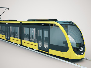 caf urbos tram 4k texture pbr ready low-poly Modelo 3D