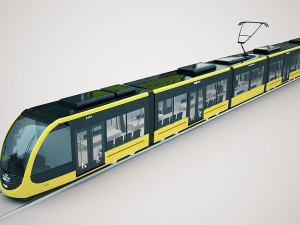 caf urbos tram 4k texture pbr ready low-poly Modelo 3D