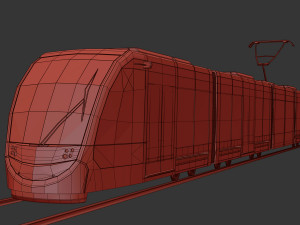 caf urbos tram 4k texture pbr ready low-poly Modelo 3D