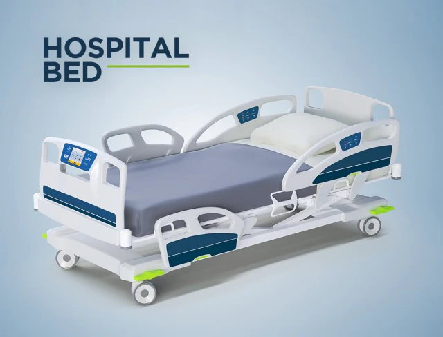 cama de hospital moderna Modelo 3D .c4d .max .obj .3ds .fbx .stl .blend 