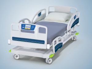 modern hospital bed 3D Model