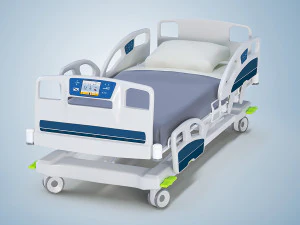 cama de hospital moderna Modelo 3D