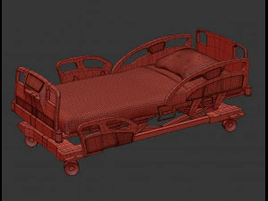 cama de hospital moderna Modelo 3D