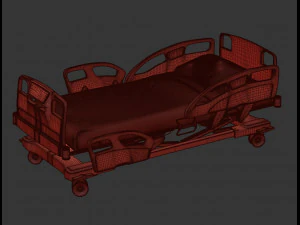 cama de hospital moderna Modelo 3D