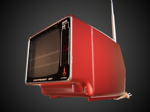 game ready ar vr old russian tv 4k textures low-poly 3D Model