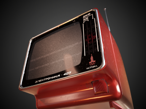 game ready ar vr old russian tv 4k textures low-poly 3D Model