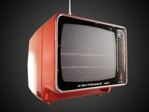 game ready ar vr old russian tv 4k textures low-poly 3D Model