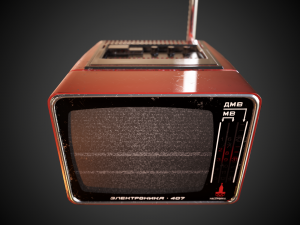 game ready ar vr old russian tv 4k textures low-poly 3D Model