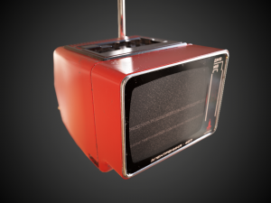 game ready ar vr old russian tv 4k textures low-poly 3D Model