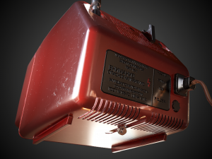 game ready ar vr old russian tv 4k textures low-poly 3D Model
