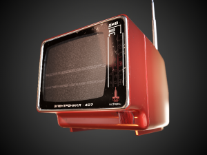 game ready ar vr old russian tv 4k textures low-poly 3D Model