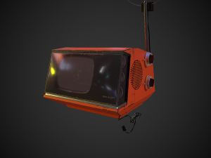 retro television low-poly 3D मॉडल