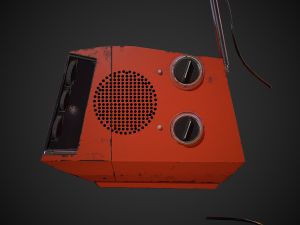 retro television low-poly 3D मॉडल