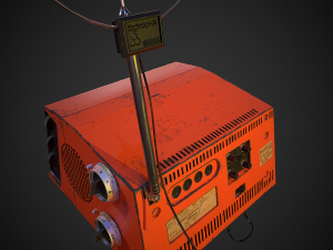 retro television low-poly 3D मॉडल