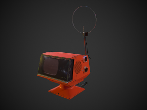 retro television low-poly 3D मॉडल