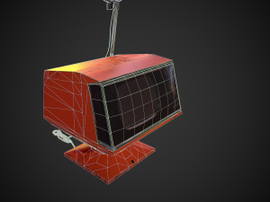 retro television low-poly 3D मॉडल