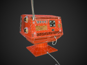 retro television low-poly 3D मॉडल