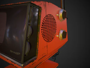 retro television low-poly 3D Model