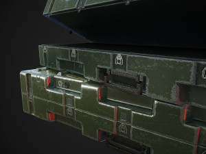 army box military box low-poly 3D Model