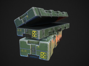 army box military box low-poly 3D Model