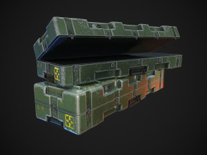 army box military box low-poly 3D Model