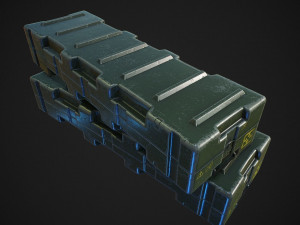 army box military box low-poly 3D Model