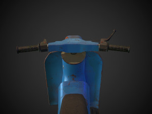schwalbe kr 51 retro motorcycle low-poly Modelo 3D