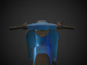 schwalbe kr 51 retro motorcycle low-poly 3D Model