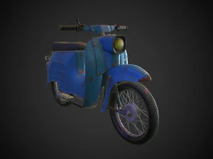 schwalbe kr 51 retro motorcycle low-poly 3D Model