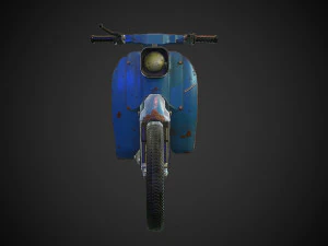 schwalbe kr 51 retro motorcycle low-poly 3D Model