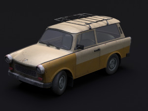 Trabant 601 kombi 1965 low-poly 3D Модель