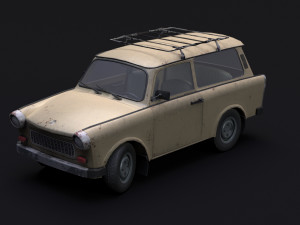 Trabant 601 kombi 1965 low-poly 3D Модель