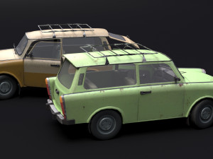 Trabant 601 kombi 1965 low-poly 3D Модель