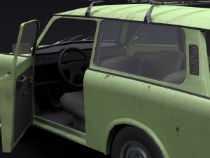 Trabant 601 kombi 1965 low-poly 3D Модель
