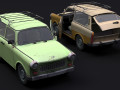Trabant 601 kombi 1965 low-poly Modèle 3D