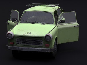 Trabant 601 kombi 1965 low-poly 3D Модель
