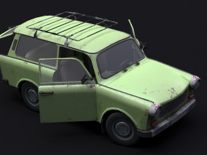 Trabant 601 kombi 1965 low-poly 3D Модель