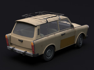 Trabant 601 kombi 1965 low-poly 3D Модель