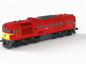 diesel locomotive m62 3D 模型